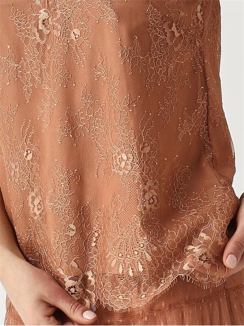 Top smerlato ricamato in pizzo TWINSET | TP2774/13168